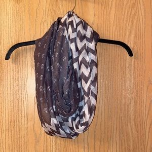 Rue 21 Half Anchor Half Chevron Infinity Scarf